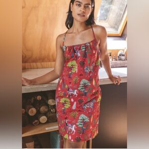 Printfresh Cami Nightgown Antelope’s Forest Ruby Red Large